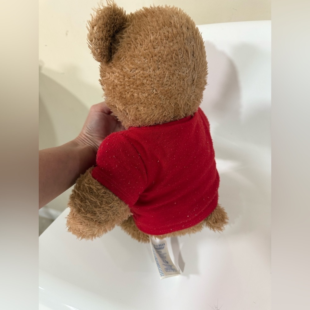 Build-A-Bear Brown Bear with Red Clothing - Picture 3 of 7